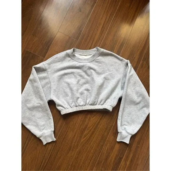 Alo XS Devotion Pullover Fleece Crop Top - Picture 3 of 6